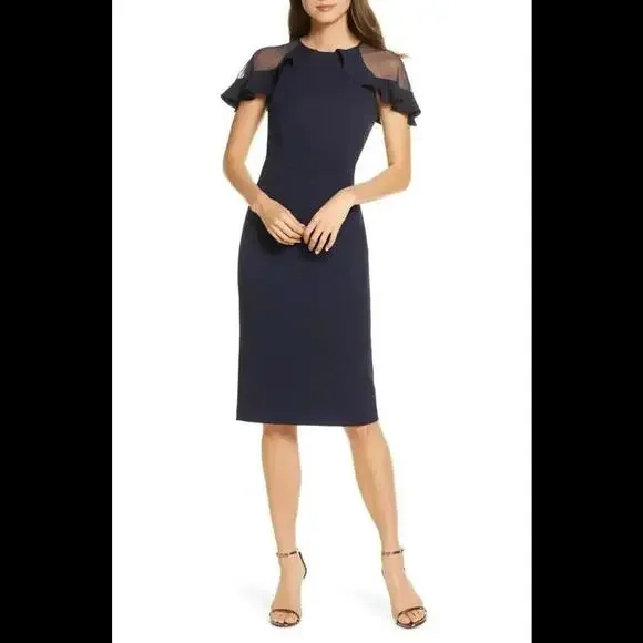 sachin and babi light blue dress Plus Size Rose Gold Sequin Cocktail Dress Long Sleeve V Neck Loose A-line  Midi Prom Gown from Dhgate Plus size Dresses